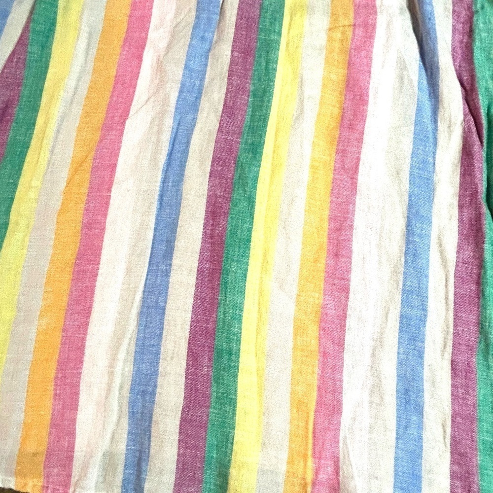 C&C California Rainbow‎ Stripe Linen Halter Dress Boho Beach Festival Summer S - Picture 6 of 10
